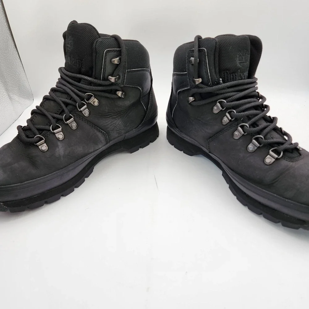 Timberland Euro Hiker F/L Waterproof‎ A2EMT Womens 10 Boot Black Leather Hiking